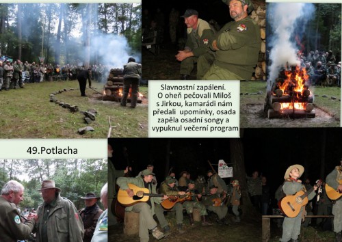 Zapálení posvátného ohně a večer